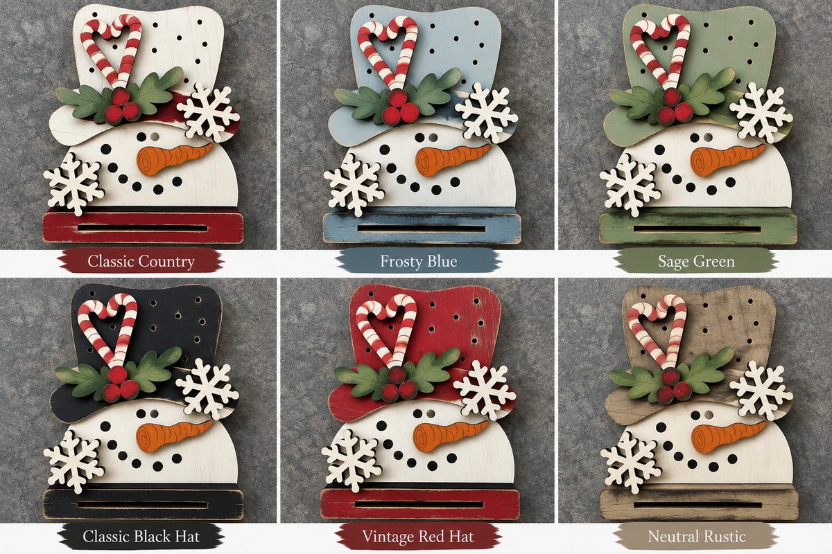 Ladies Night on Minnow Creek — Sweet Snowman Shelf Sitter